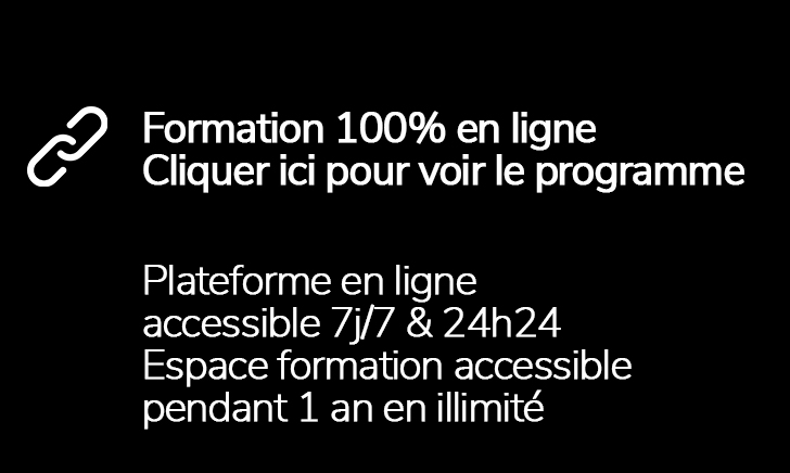 formation 100% en ligne plateforme en ligne programme accessibilité 7j/7 et 24h24